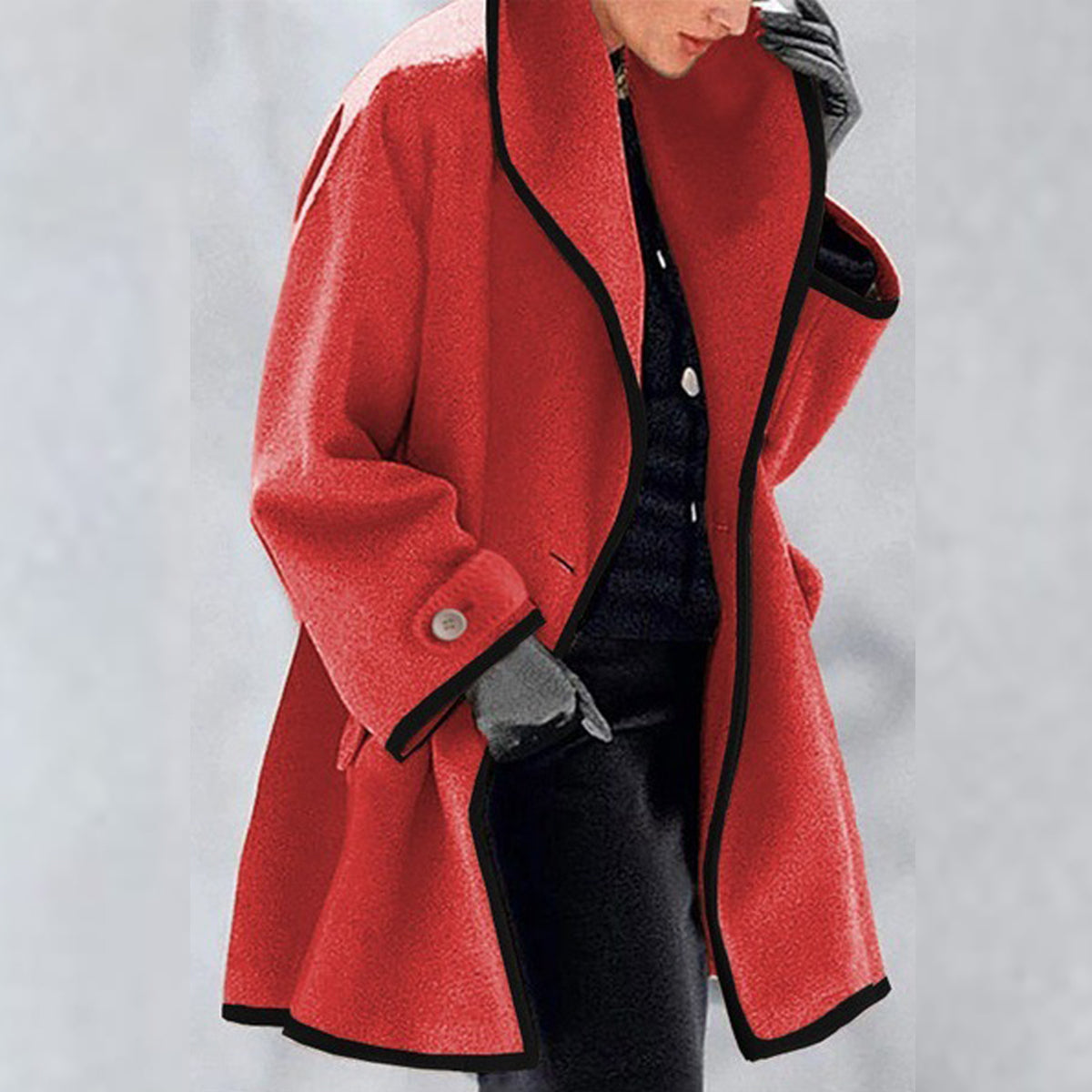 💙🥰【S-5XL】Novi zimski model 2024. Moderne i elegantne srednje dugačke kaput od vune, tople i moderne.3837780