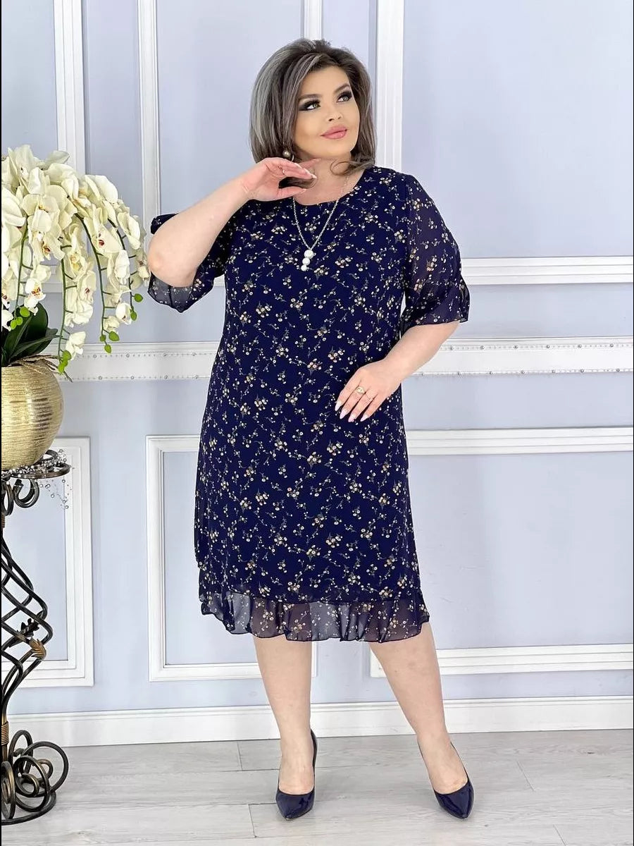💟【S-5XL】👗Nuevo y elegante vestido de gasa floral 2024.3647978