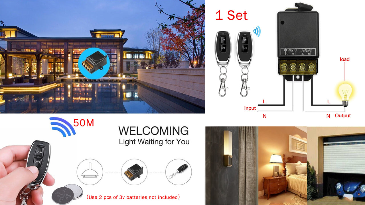 Interruptor de control remoto inalámbrico de alta potencia de 30 A, interruptor de potencia del motor 3658267