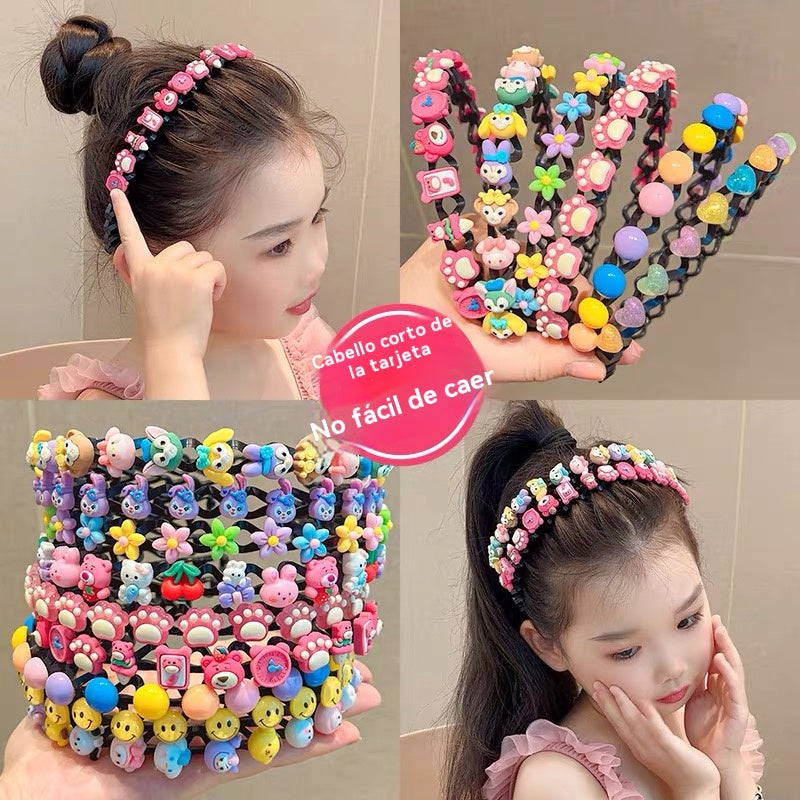 🔥【Compre 2 y obtenga 3 gratis】Diademas, pinzas para el pelo y diademas trenzadas para niñas