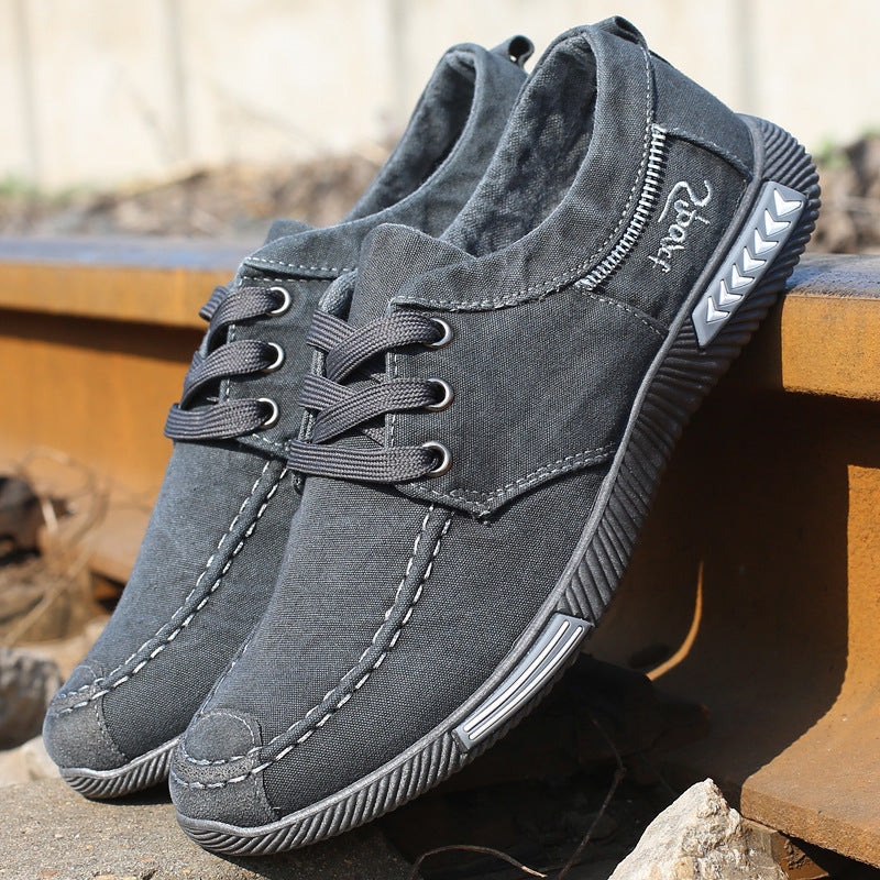 🔥【38-46】💥2024 nuevos zapatos de lona transpirables para hombre con suelas suaves