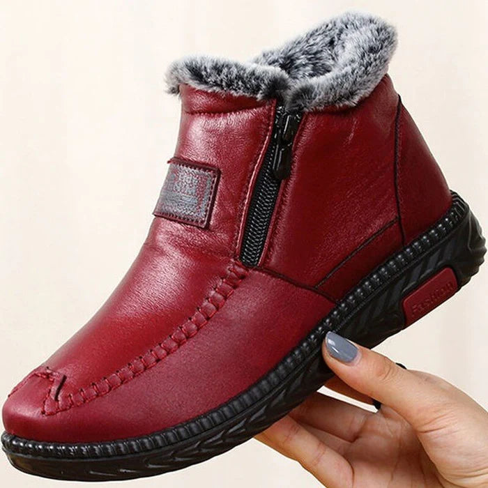 🔥❄Descuento del 50% por tiempo limitado🔥: Botas de mujer 2024 nuevas de piel auténtica suave: impermeables, antideslizantes y cálidas--3787104