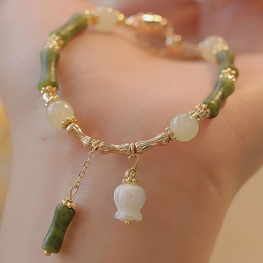 ✨🔥【Compra uno y llévate otro gratis】2 pulseras de oro 14K con jade Hetian