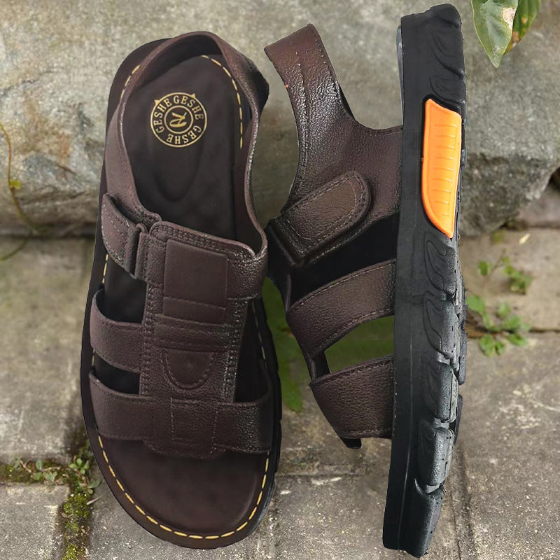 🔥🔥【38 ~ 44】Antypoślizgowe ręcznie robione sandały plażowe z miękkiej skóry dla mężczyzn3658214