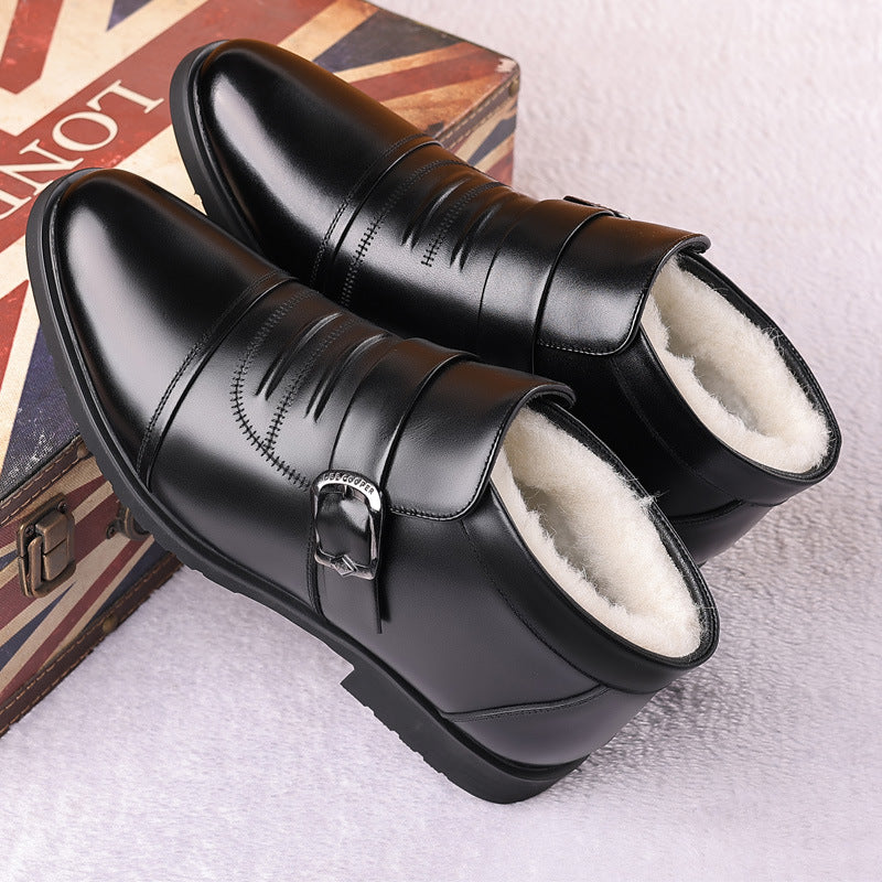 【47% DE DESCUENTO】【39-44】Botas de invierno para hombre fabricadas en piel con suela gruesa y cálida.3794288