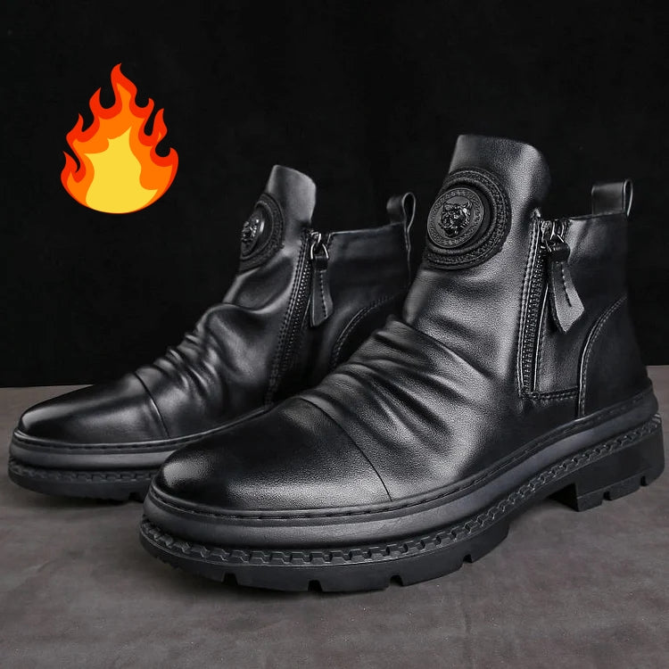 🔥⏳【39-44】Bestseller de 2024: Botas de cuero genuino nuevas hechas a mano para hombre de alta calidad, piel de vaca premium3839231