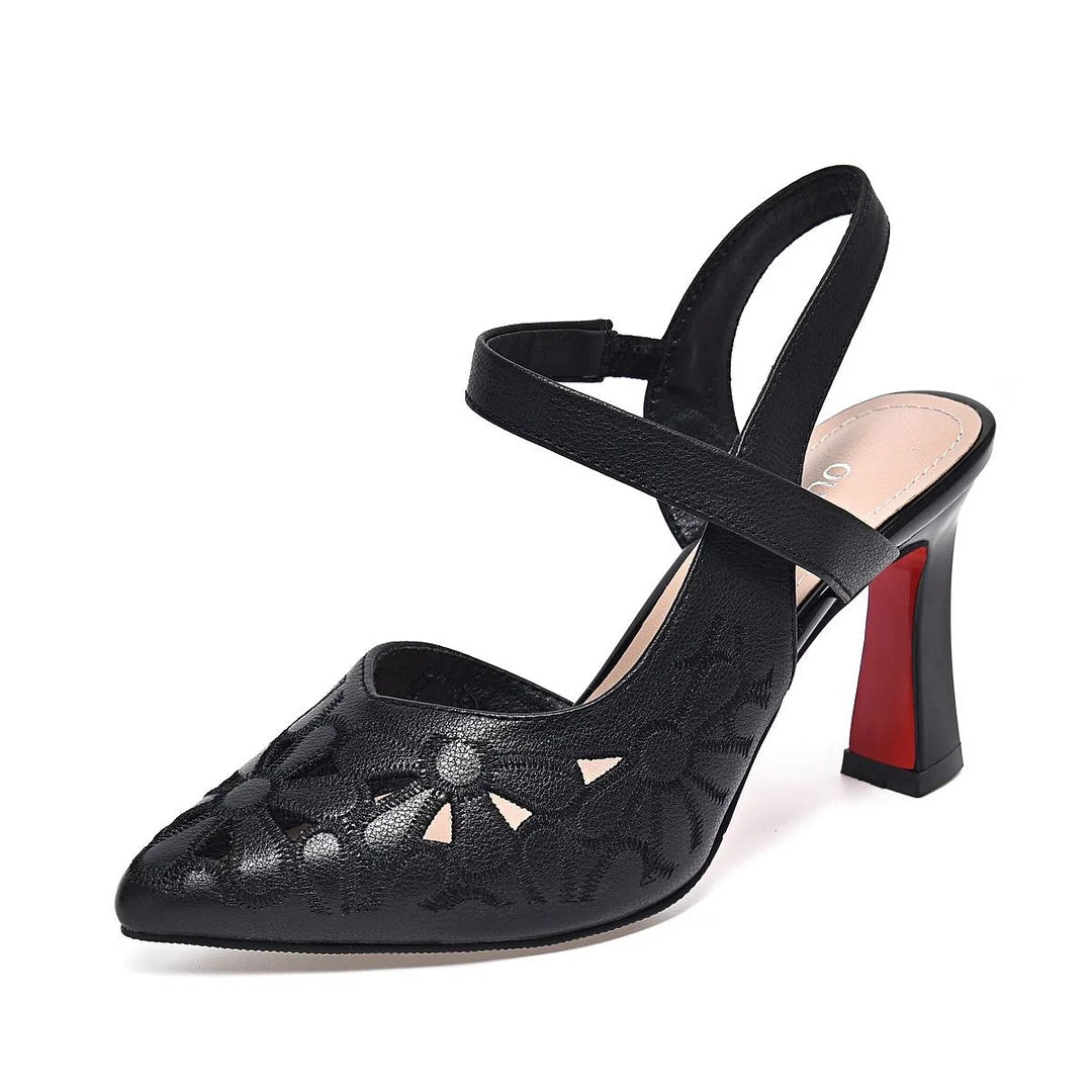 💥🔥【35-41】Tacones altos cómodos de color sólido con punta puntiaguda