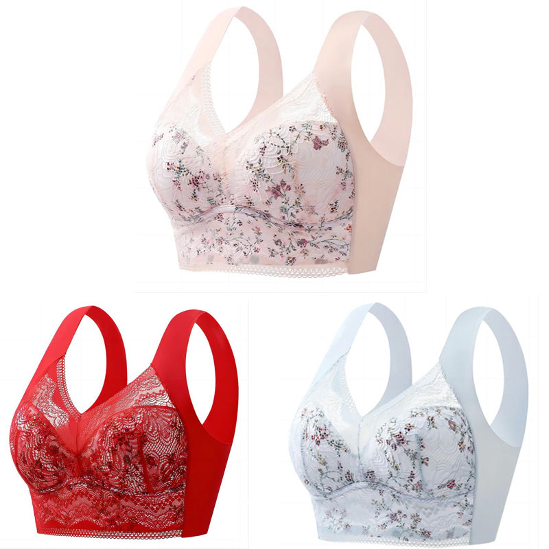 ✨Nueva promoción al 45%✨ 🎁Sujetador de seda helada sin costuras, talla grande, transpirable y ajustable 【40kg-100kg】