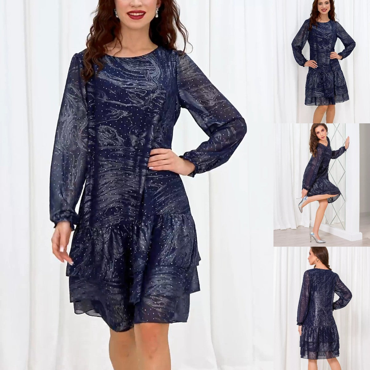 šćS-5XLćšNuevo vestido de moda, diseƱo clĆ”sico, elegante y sencillo.