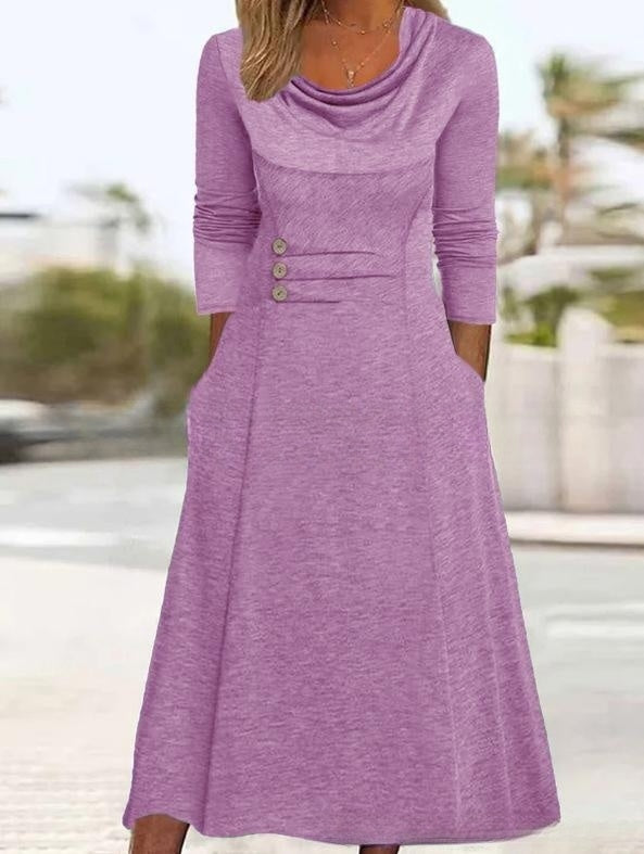 🌟💖【S-3XL】2025 nova jesenja jednostavna i elegantna haljina - nježna i udobna za nošenje3897030