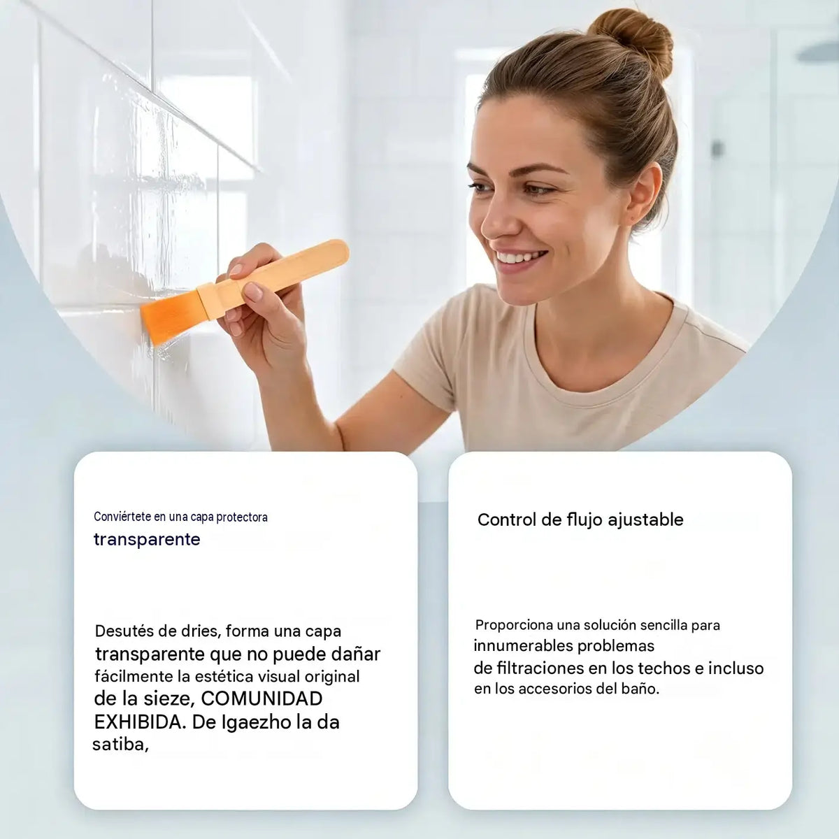 Kit de pintura a base de agua para el acabado de azulejos y bañeras.