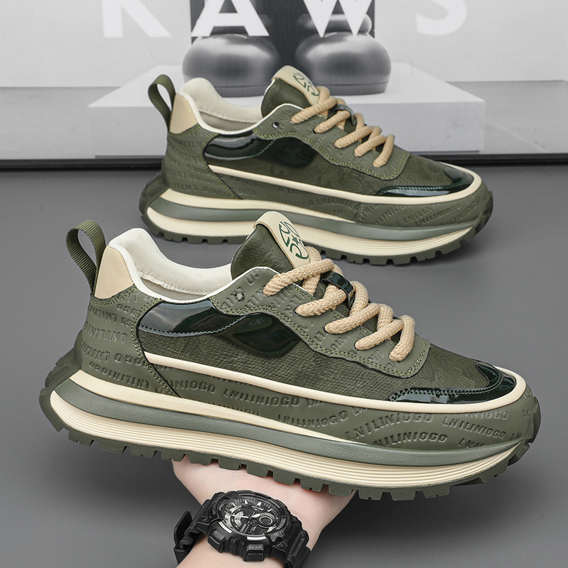 【39-44】Zapatos casuales de hombre, de moda, cómodos, para aumentar la altura, verano 2025