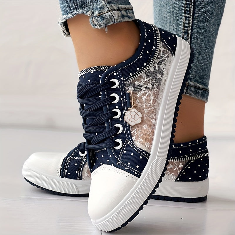 🥿【35-42】Zapatos con cordones para mujer de lona transpirables, de estilo nuevo y moderno, de 2025.