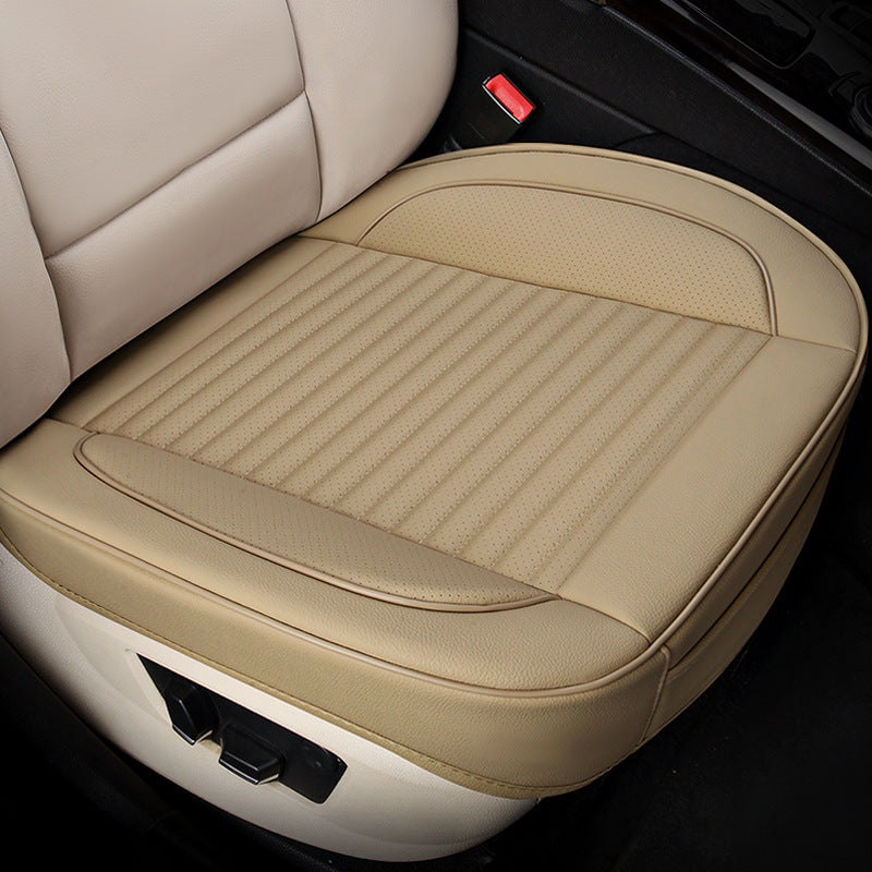 🚗【Compra 1, llévate 1 gratis】Cojín de asiento de coche de cuero natural con todo incluido, cómodo y transpirable, adecuado para todas las estaciones