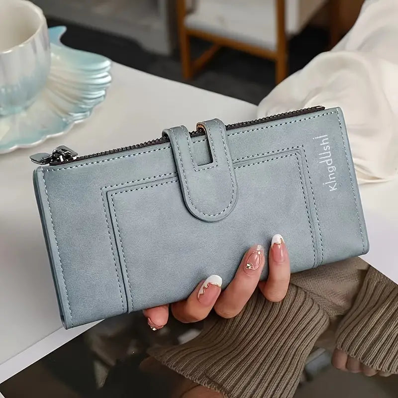 💰【Compra 1 y llévate 1 gratis】Nueva cartera vintage de cuero con doble cremallera y múltiples compartimentos para tarjetas para mujer - 3843764