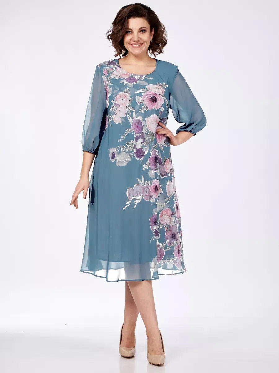 🌸Rebaja--49% DE DESCUENTO💥💕【S-5XL】 Elegante vestido de primavera con estampado floral 🌷💃