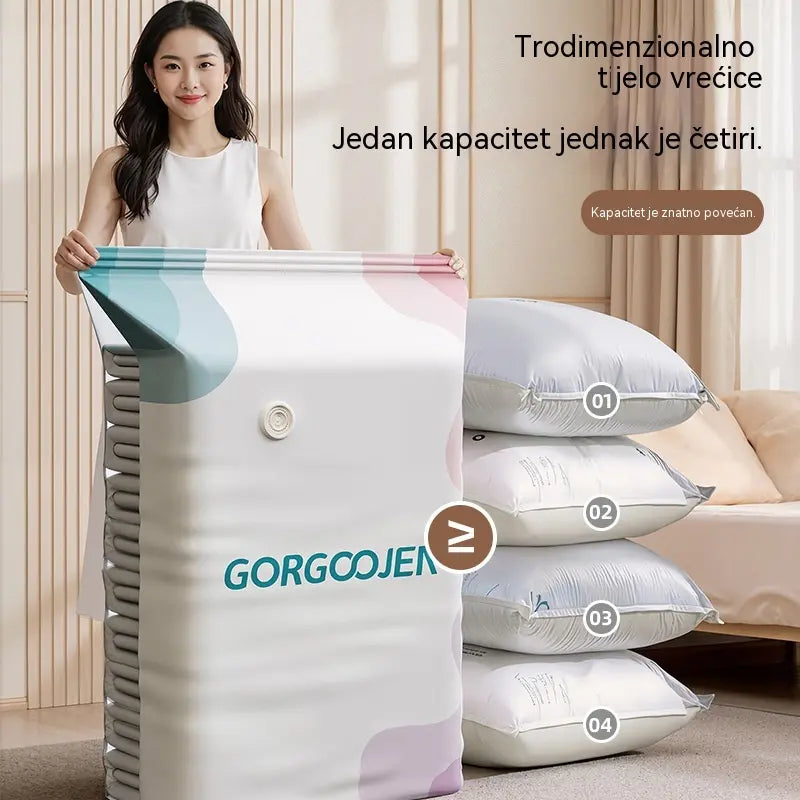 🧳 5 komada za 26 EUR 💨 Velika vakuumska torba za kompresiju: ne treba pumpu, nepropusna i štedi prostor u koferima i domu ✈️