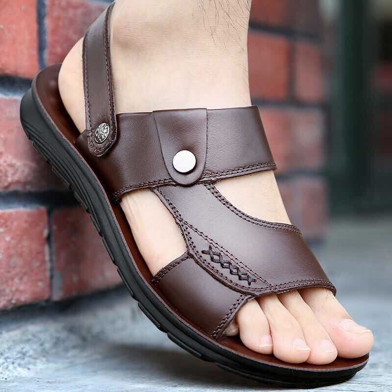 👞【39-47】Nuevas sandalias de cuero antideslizantes transpirables de verano para hombre