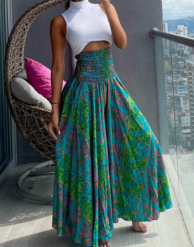 Nova suknja za odmor ljeto i ljeto 2024. Ležerna suknja Suknja s cvjetnim uzorkom3627582