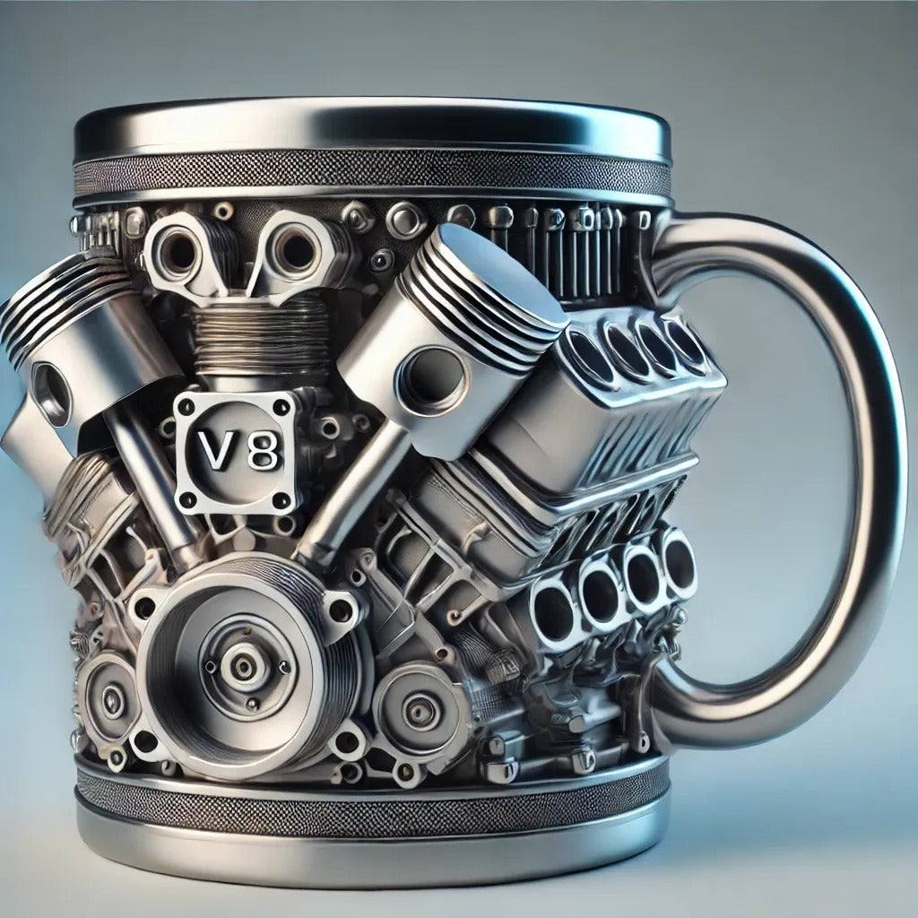 🎁☕【Kupite jedan, dobijte jedan gratis】Šalica za kavu Creative Engine V6V8 od nehrđajućeg čelika