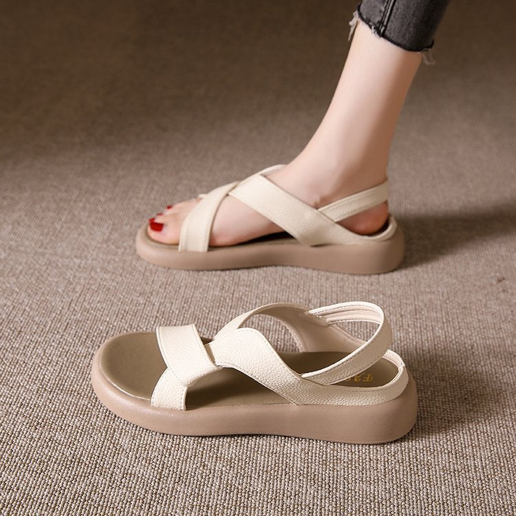 【30% POPUSTA】🔥【35-42】Ljetni novi proizvod, moderne svestrane sandale s mekim potplatom, gornji sloj od goveđe kože