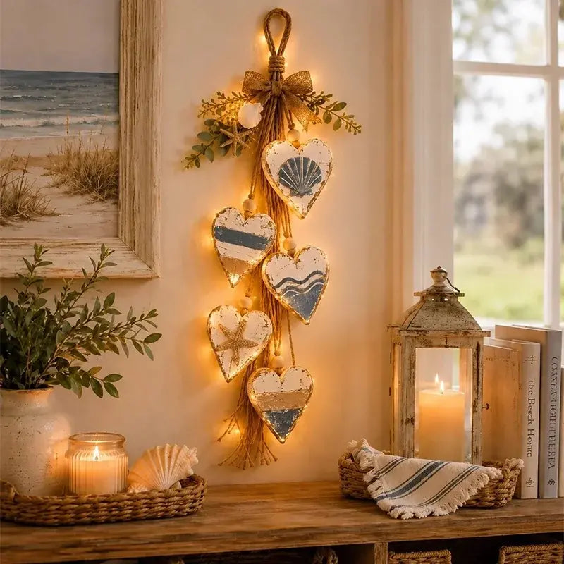 Sniženje cijene! ✨ Osvijetlite svoj dom romantičnom atmosferom! Viseći ukras u obliku srca s ugrađenim LED svjetlima! 💖🏡
