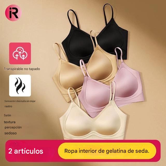 🥰🔥【Juego de 2 piezas】【40–100kg】Sujetador sin costuras de tacto sedoso, con soporte suave y gran comodidad