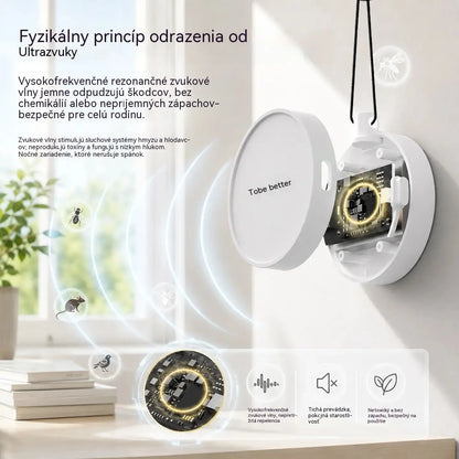 🔥【2 len za 24 eur】🐦 Prenosný ultrazvukový odpudzovač vtákov | Automatický odpudzovač holubov, vhodný na balkóny, záhrady a vonkajšie priestory