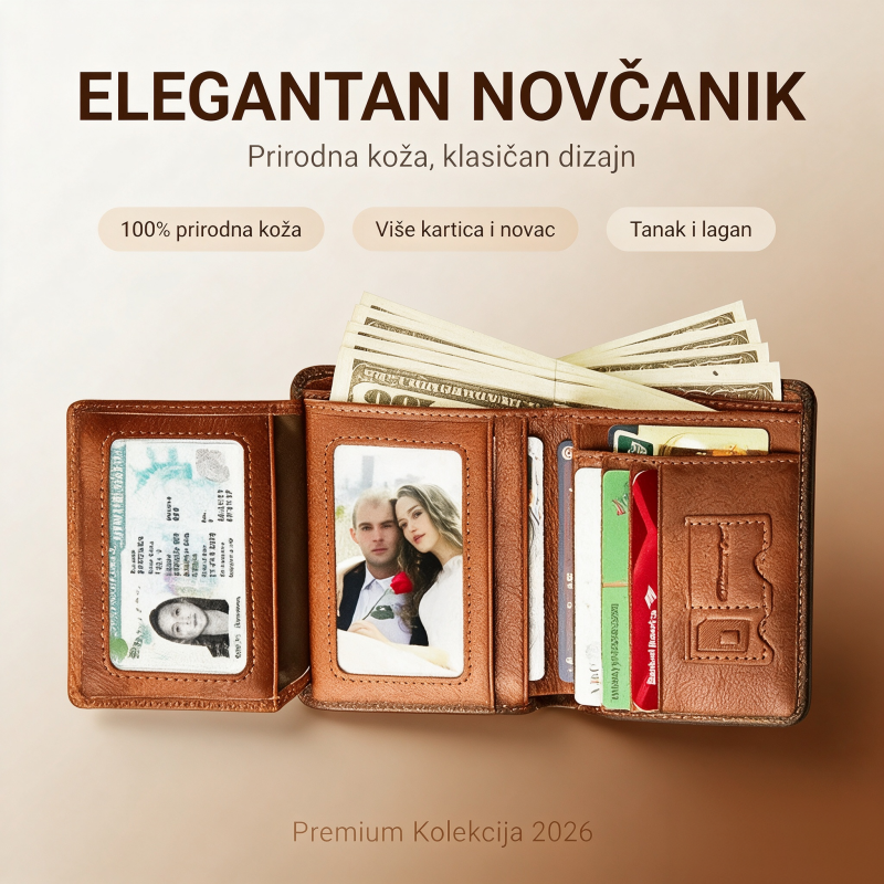 Kupite 1 i dobijte 1 gratis! 👝✨ Novi muški protuprovalni novčanik od prave kože