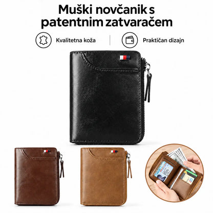 🎉👝Muški novčanik velikog kapaciteta s antimagnetskim učinkom 2026. izrađen od mekane kože-