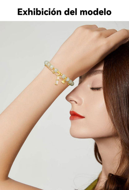 ✨🔥【Compra uno y llévate otro gratis】2 pulseras de oro 14K con jade Hetian