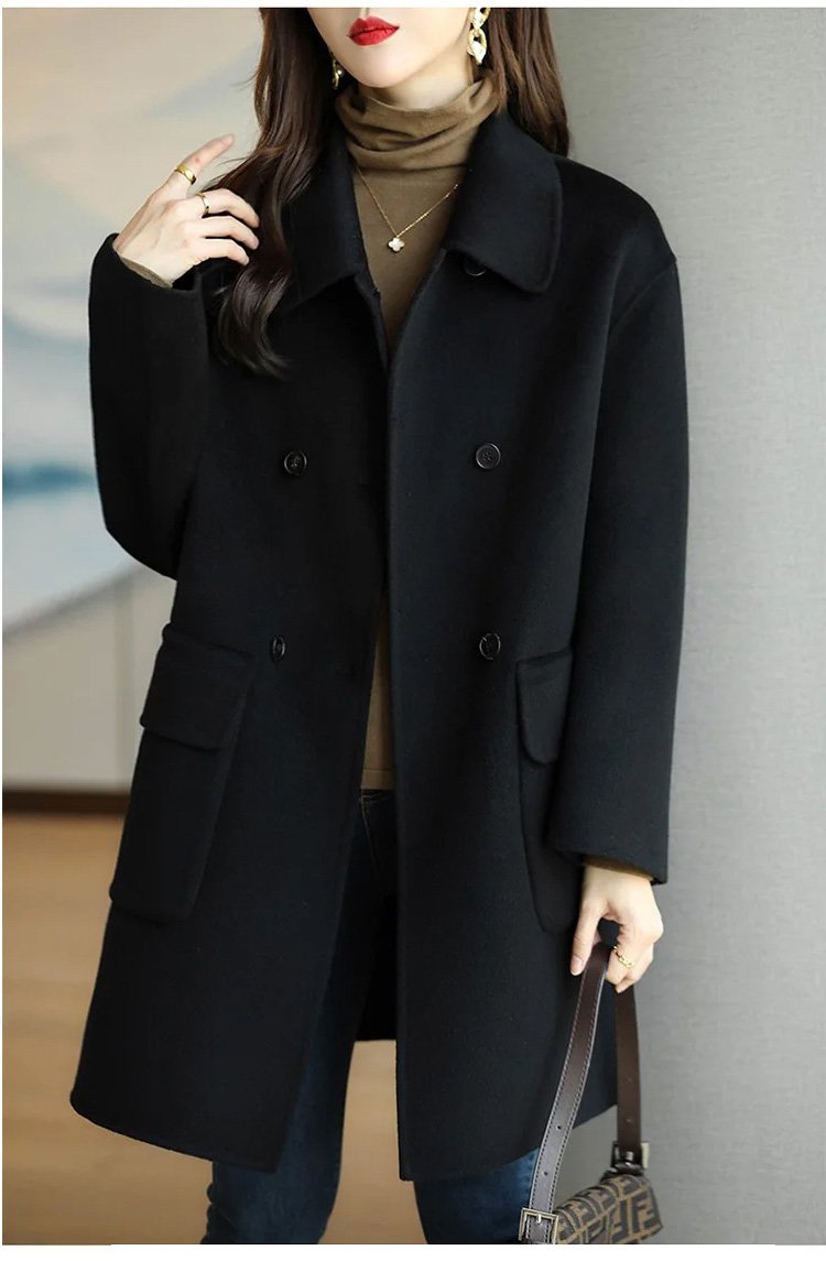 🌈🩰Hit promocja 39%: nowa jesienno-zimowa wysokiej jakości dwuwarstwowa kaszmirowa kurtka – odpowiednia na wiele sezonów