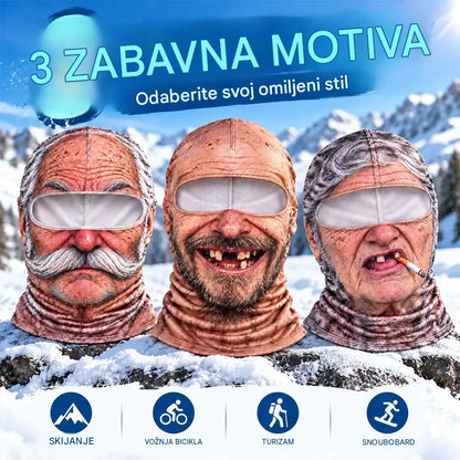 😎Zabavna 3D maska za lice koja grije, za zimske sportove na otvorenom s upečatljivim dizajnom