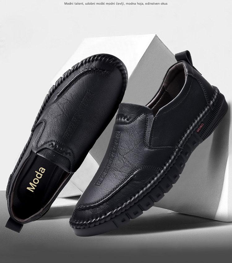 🏆👞【39-44】2025 Nova moška priložnostna športna obutev, izdelana iz prave kože, z mehkim podplatom, nedrseča in zračna.