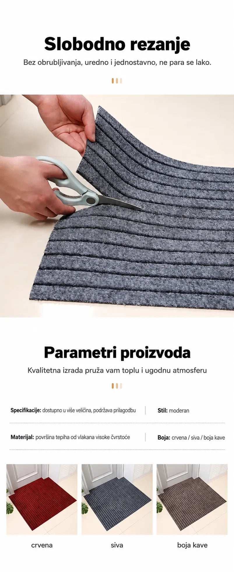 💥(40*60cm+40*120cm) Protuklizna podloga za kuhinju s protukliznim prugama, upija vodu i ulje.