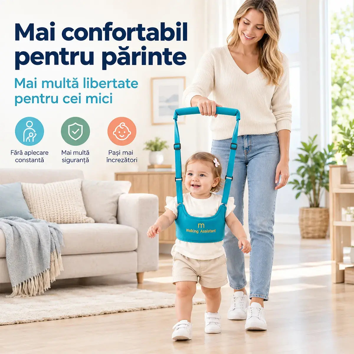 2-u-1 pojas za hodanje za bebe – prozračan, ergonomski i otporan na pad 👶🚼