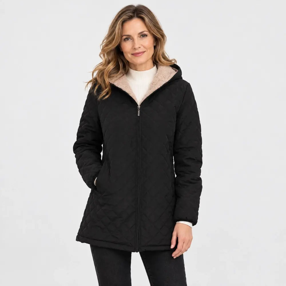 ❄️[S-3XL]  Ženska prošivena jakna srednje duljine s kapuljačom i toplom podstavom – više boja🤩