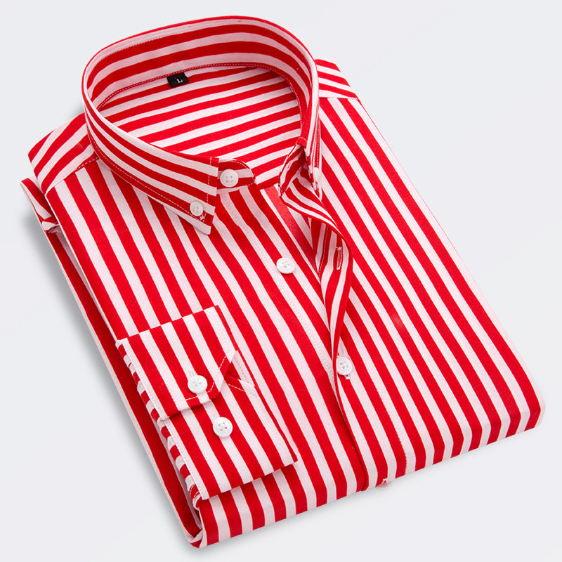 🔥👕【M-5XL】Muška poslovna prugasta košulja s dugim rukavima 2025. godine