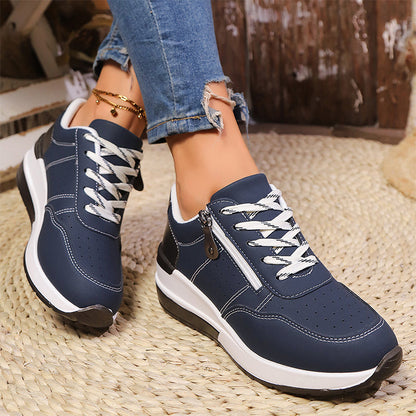 🔥👟Zadnji dan! 50% popusta! (povećanje visine 6 cm) Ženske moderne i udobne ortopedske sportske cipele, dizajn sa bočnim patentnim zatvaračem, platforma potplat.