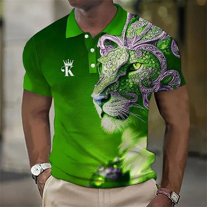 Oufisun|✨Muška polo majica s 3D printom lava (veličine S-6XL): Plaćanje pouzećem dostupno