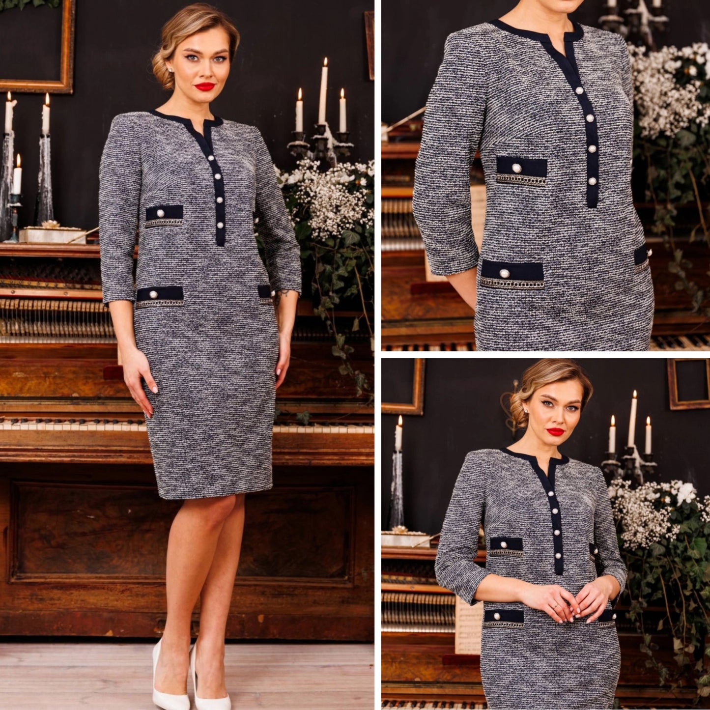 👗❄️Nowość 50% zniżki: Wysokiej jakości zestaw na jesień i zimę【S-5XL】Elegancka i piękna sukienka 🌟