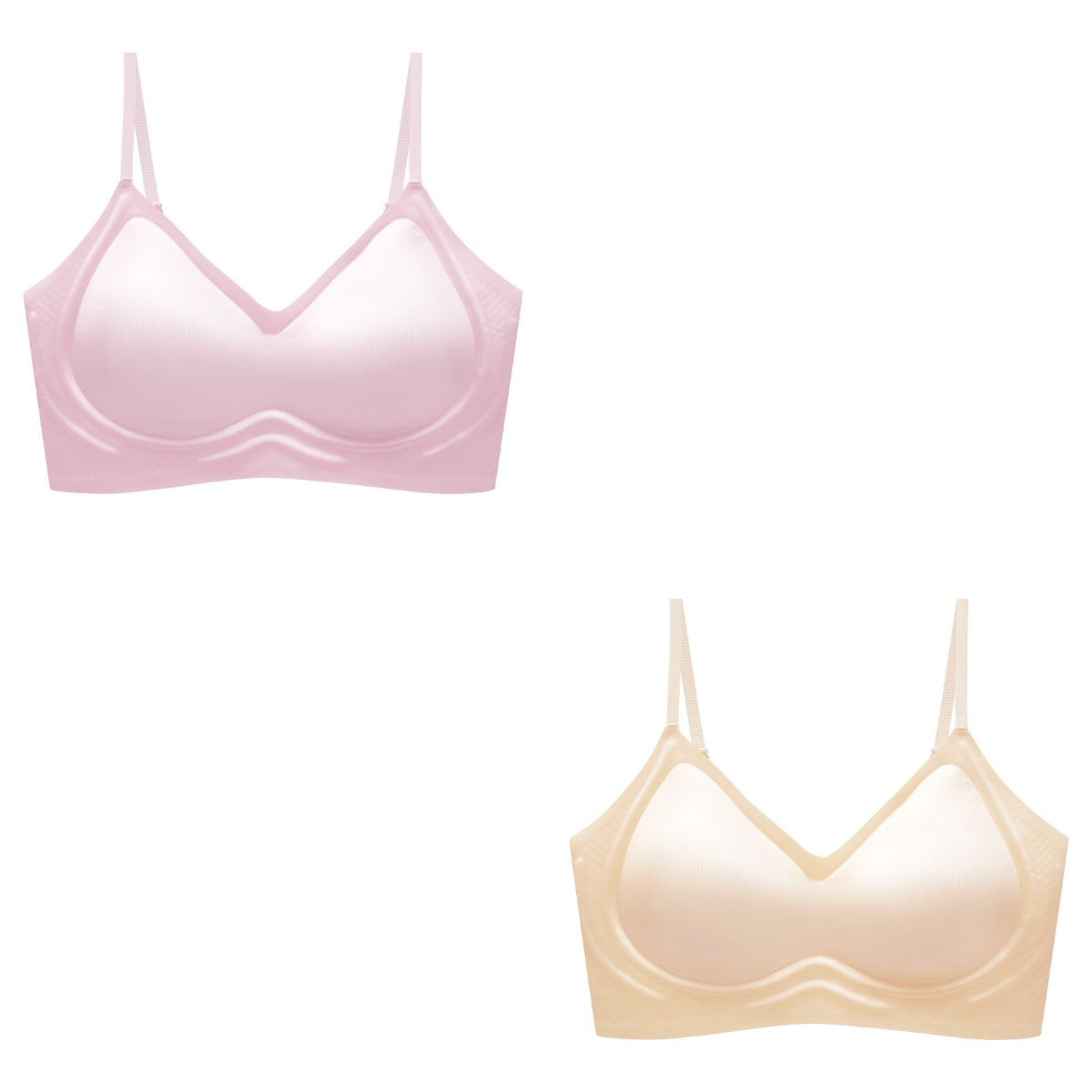 🥰🔥【Juego de 2 piezas】【40–100kg】Sujetador sin costuras de tacto sedoso, con soporte suave y gran comodidad