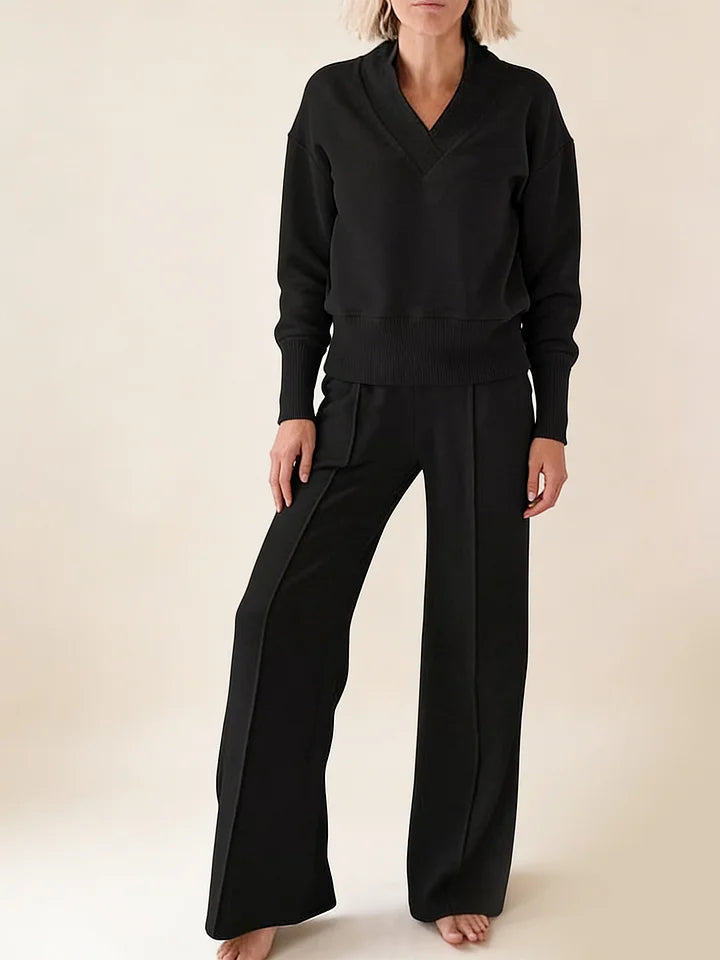 🥰📢📢50% έκπτωση!!!【M-5XL】Σετ Γυναικείου Κοστουμιού 2026 | Σετ Δύο Τεμαχίων με Μακρυμάνικο Πλεκτό✨