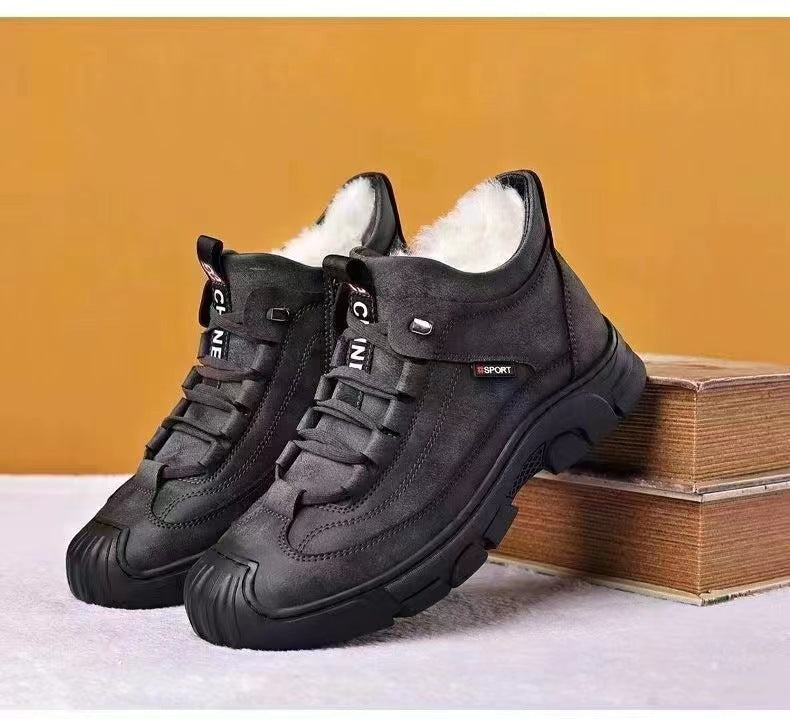 🔥🆕Ograničena ponuda 50% popusta: Muške zimske cipele ❄️👞 Tople, podstavljene, čizme od prave kože