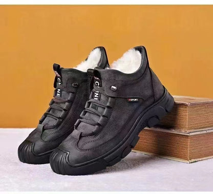 🔥🆕Ograničena ponuda 50% popusta: Muške zimske cipele ❄️👞 Tople, podstavljene, čizme od prave kože