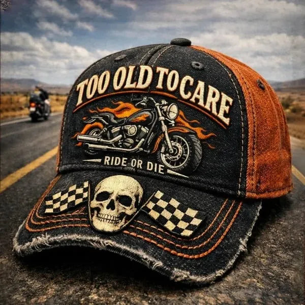 🏁💀Gorra de béisbol estilo retro con impresión digital 3D