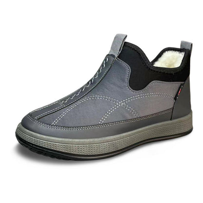 🔥【39-44】Invierno 2025, zapatos de alta calidad para hombre de algodón con cubierta de cuero, ligeros y cómodos