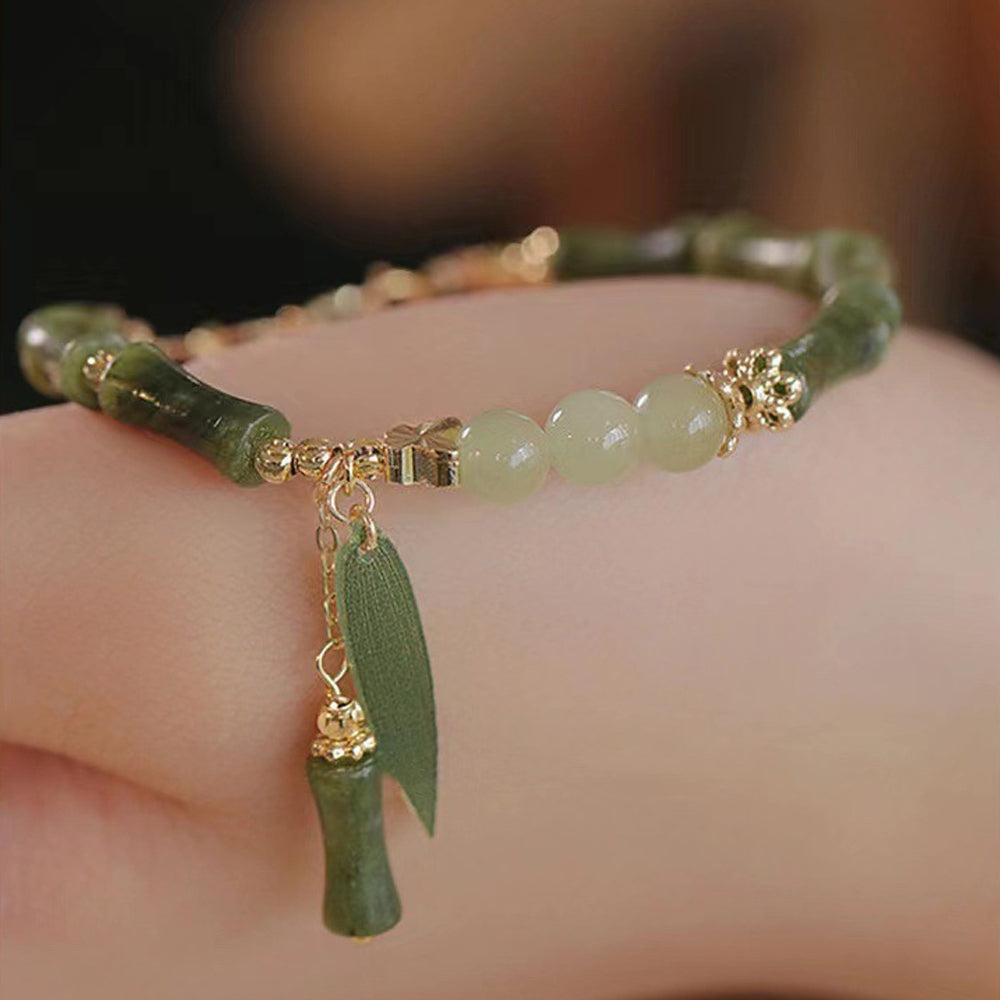 ✨🔥【Compra uno y llévate otro gratis】2 pulseras de oro 14K con jade Hetian