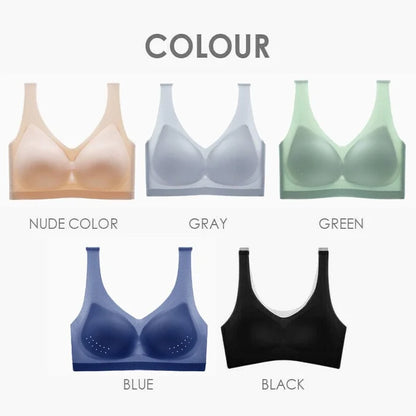 👙💥【Set od 5 dijelova s popustom】Novi dolazak 2026. [M-5XL] Ultra tanki grudnjak od ledene svile, lagan, mekan i prozračan