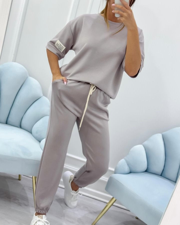 ⏳¡Oferta por tiempo limitado! ⏰【S-5XL】Conjunto casual de top y pantalón liso para mujer